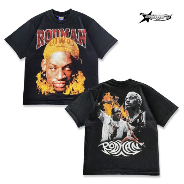 KAOS BAJU RODMAN OVERSIZE | Vintage Bootleg Rap Tee